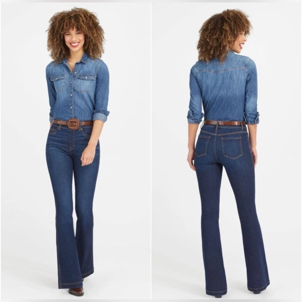 SpanxShape EveryWear Flare Jeans, Small, Midnight Shade